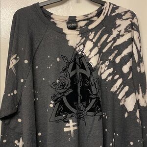 Torrid HARRY POTTER Black and Cream Graphic Sweatshirt Size 5 NWT